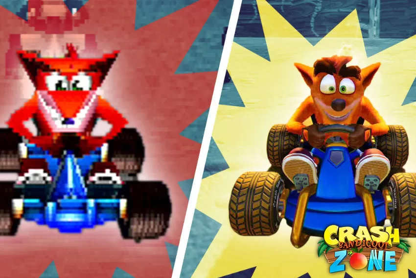 Video comparazione di CTR PS4 vs PS1