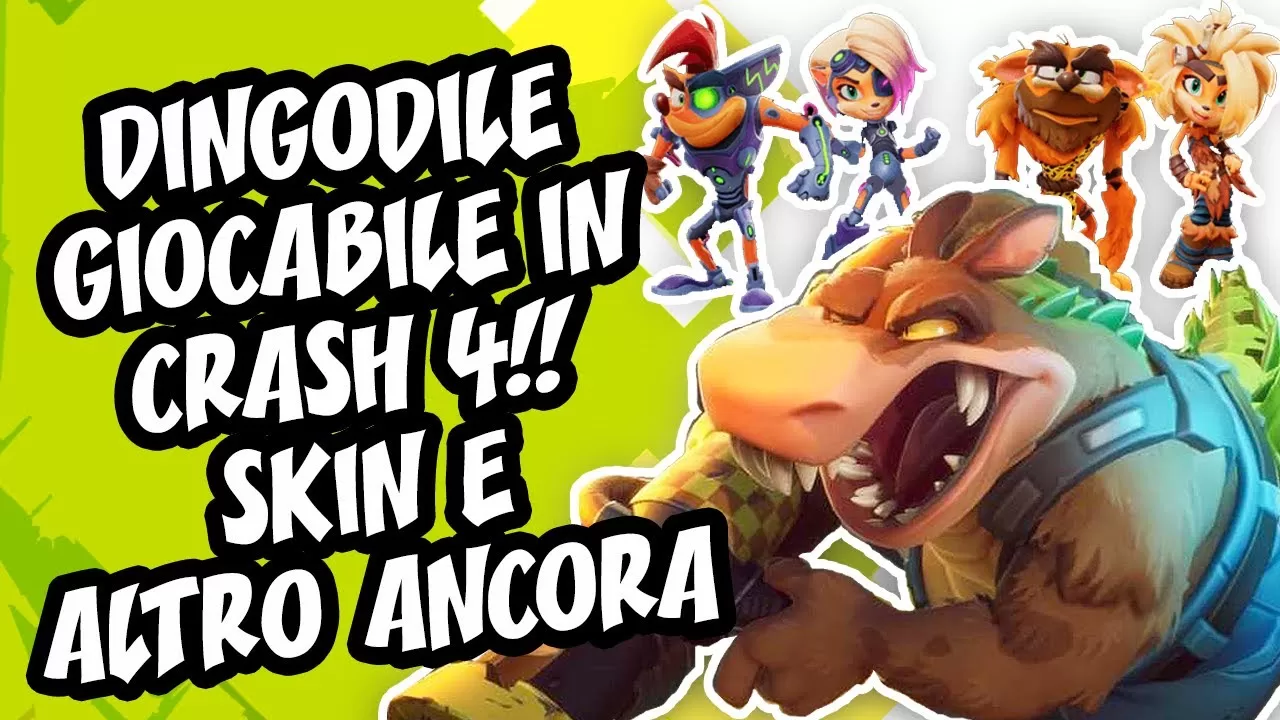 [VIDEO] Dingodile giocabile in Crash 4! Skin e altro ancora!