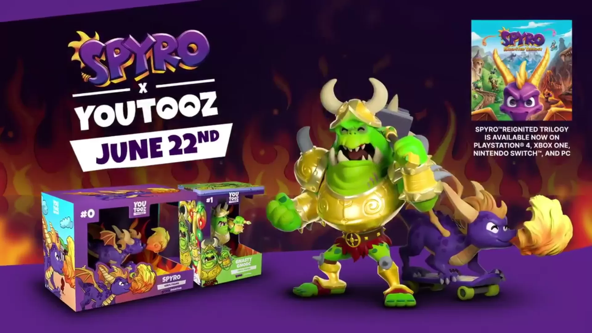 Annunciate le statuine Youtooz di Spyro e Gnasty Gnorc!