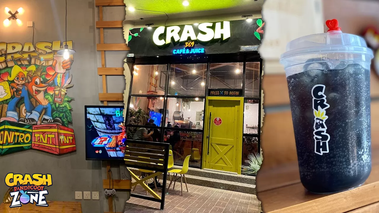 Un bar totalmente a tema Crash Bandicoot dove puoi bere e giocare! 