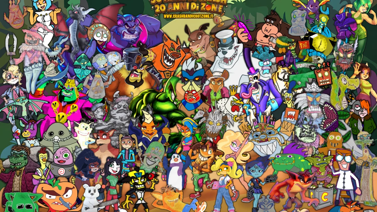 LA MERAVIGLIOSA COLLAB DEL CRASH BANDICOOT ZONE “30 ANNI DI CRASH, 20 ANNI DI ZONE”!